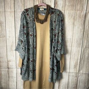 Tan Long Sleeve Dress